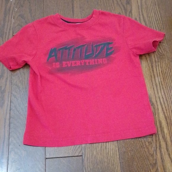 Kids 3T red t-shirt attitude is everything from athletic works - Picture 1 of 3
